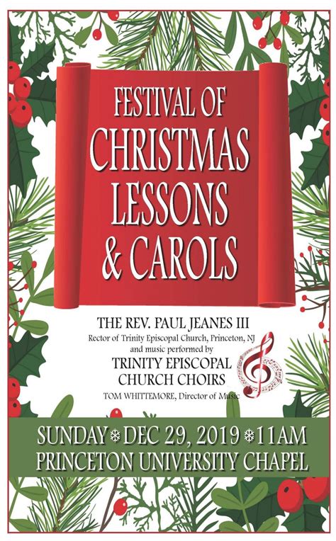 Be a part of these celebrations in 2021. Festival of Christmas Lessons & Carols | Princeton ...