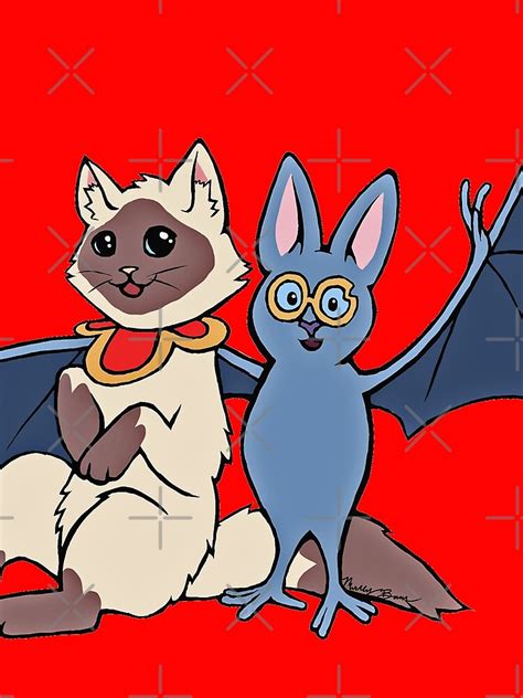 Cat And Bat Scarf For Sale By Scribbowls Redbubble