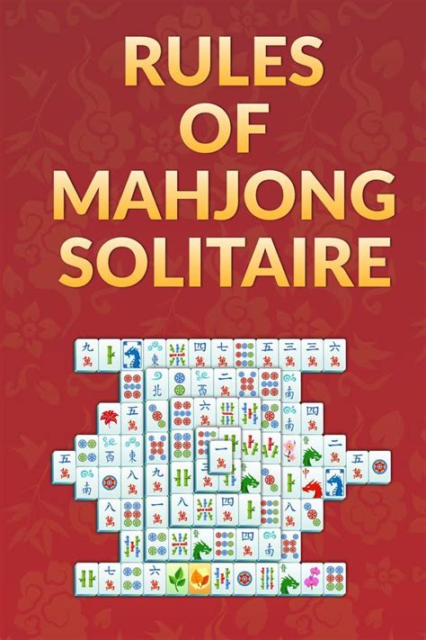 Rules Of Mahjong Solitaire In 2022 Mahjong Solitaire Puzzle Game