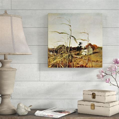 Charlton Home® Autumn Cornfield By Andrew Wyeth Painting On Canvas