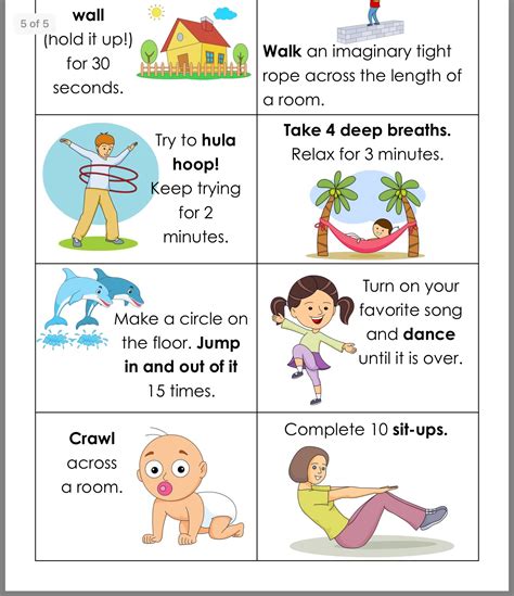 Exercise Worksheets For Preschoolers