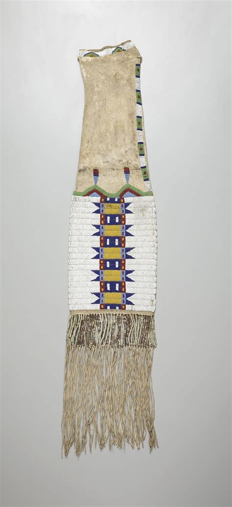 A Sioux Beaded Hide Tobacco Bag C 1890 American Indian Lot 55131 Heritage Auctions