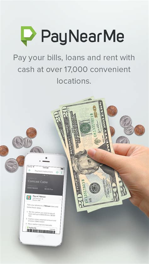 Credit card reader by a mobile payment provider. PayNearMe - Pay Bills at 7-Eleven with Cash! (ios)