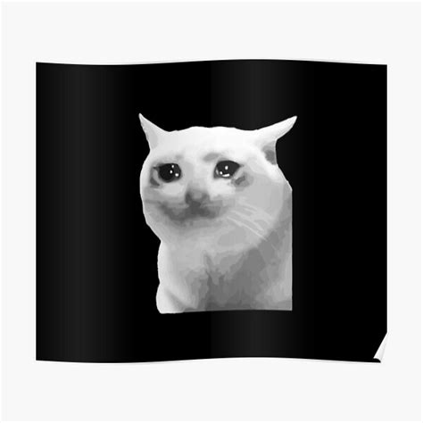 Crying Cat Meme Poster By Xcxeon Redbubble