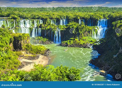 The Panorama Of Argentine Side Of Iguazu Waterfall Misiones Argentina