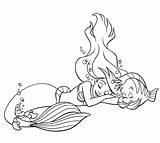 Ariel Coloring Pages Printable Kids sketch template