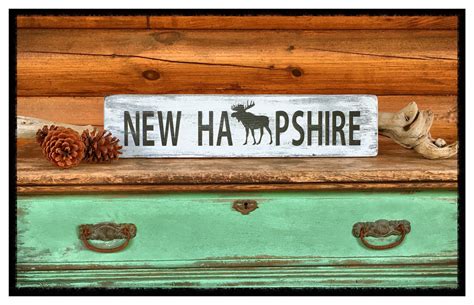 New Hampshire Painted Sign L New Hampshire Wooden Sign L New Etsy