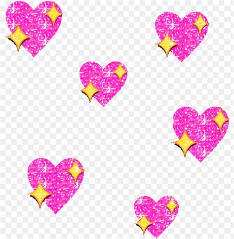 Aesthetic Transparent Background Pink Heart Emoji