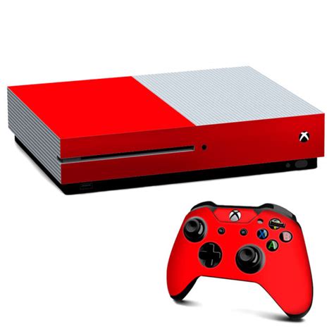 Xbox One S Console Skins Decal Wrap Only Solid Red Color Ebay