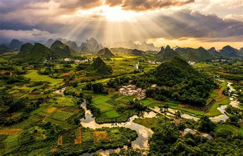 Guilin Landscape Photography Li River And Karst Mountains