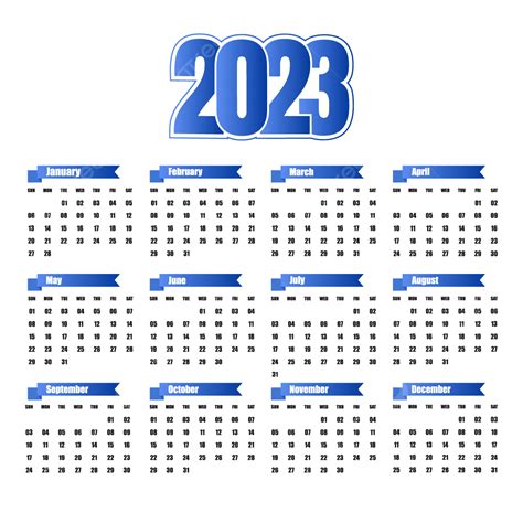 Design E Vetor Gratuitos Do Calendário 2023 Png 2023 Calendário 2023