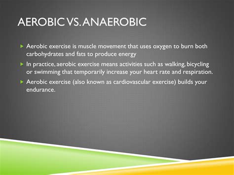 Ppt Aerobic Vs Anaerobic Exercise Powerpoint Presentation Free