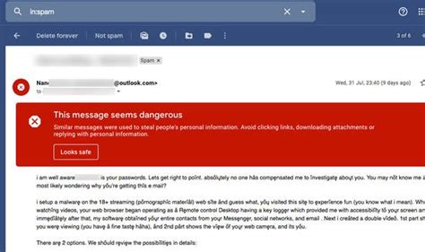 Porn Email Warning Gmail And Hotmail Users Put On Alert As Terrifying Scams Revealed Express