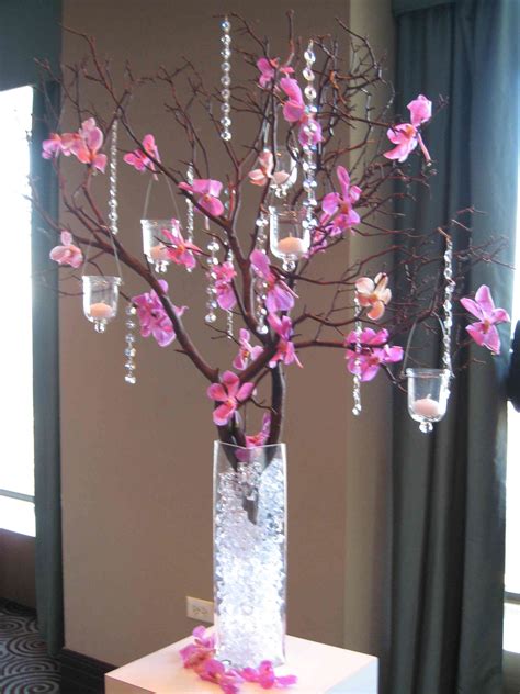Cherry blossom centerpiece | Branch centerpieces, Manzanita branch centerpieces, Tree centerpieces