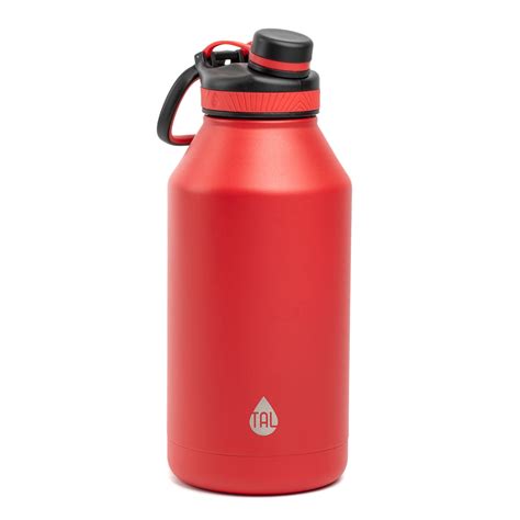 Tal Ranger 64 Oz Red And Black Solid Print Stainless Steel Water Bottle