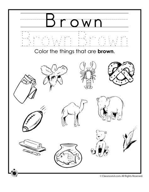 Color Brown Worksheet Woo Jr Kids Activities Color Worksheets For