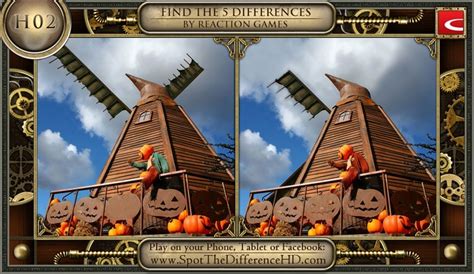 Halloween H02 Spot The Difference Photo Halloween Puzzles Spot