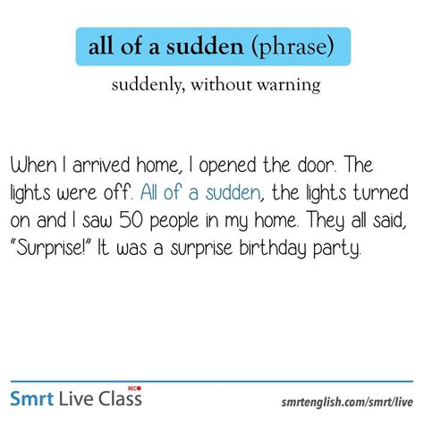 Sentence With Sudden