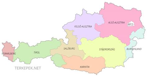 A szövetségi kormányzatok élén a tartományi. Ausztria térképek