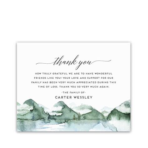 Celebration Of Life Thank You Notes Funeral Thank You Cards Funeral