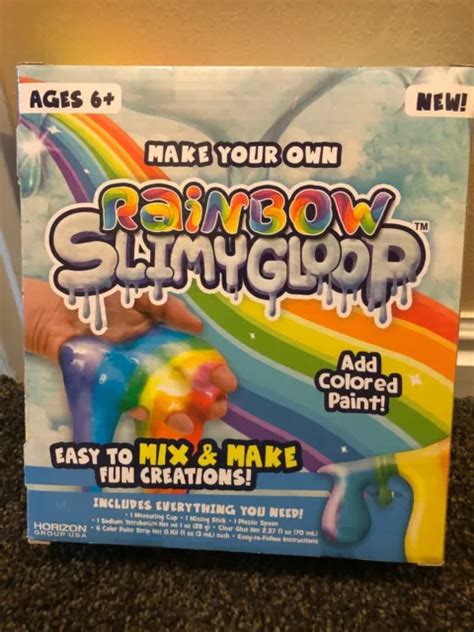 Diy Make Your Own Rainbow Slimy Gloop Slime Kids Craft Kit Toy Goop