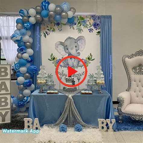 29 Elephant Baby Shower Theme Boy Ideas