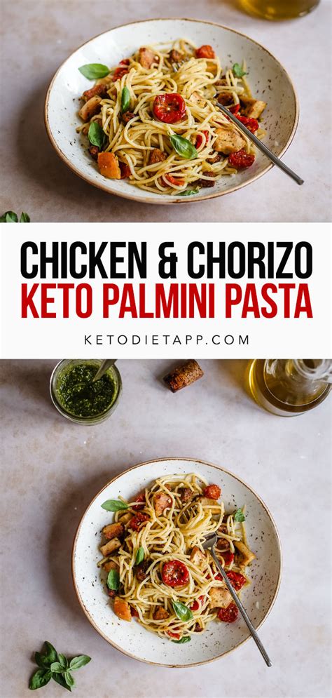 All reviews for chicken and chorizo pasta bake. Keto Chicken Chorizo Palmini Pasta | KetoDiet Blog