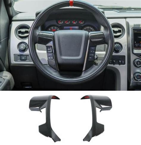 Car Steering Wheel Trim Cover For 2009 2014 Ford F150 Svt Raptor Carbon