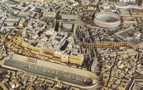Maqueta de Roma, una ciudad de 1 millon de habitantes, hace 1700 años