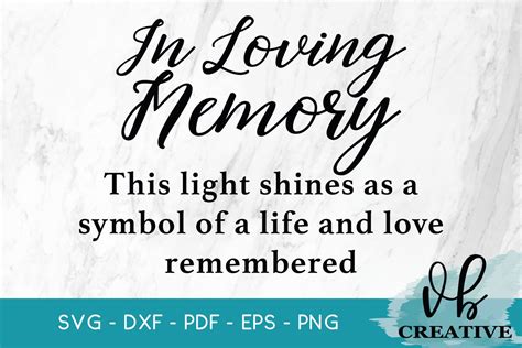 In Loving Memory SVG for Candles (405773) | SVGs | Design Bundles