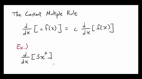 Constant Multiple Rule Introduction Youtube