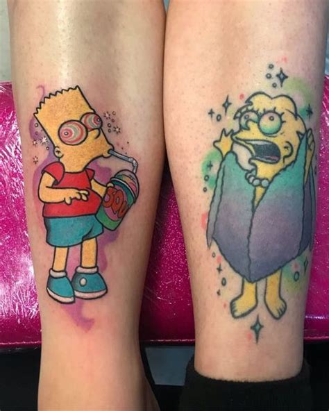 Simpsons Tattoos The Body Is A Canvas Simpsons Tattoos Tattooideas Brother Tattoos