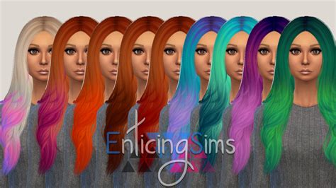 My Sims 4 Blog Cazy Hair In 42 Ombre Colors By Enticingsims