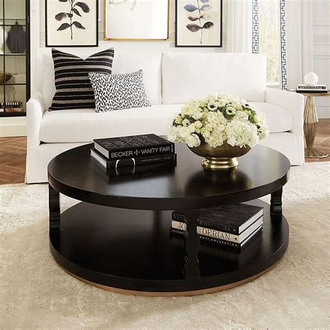 Modern Black Coffee Table Round End Cyberzine Photogallery