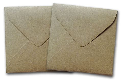 Brown Bag Kraft Mini Square Envelopes For Small T Note Cards