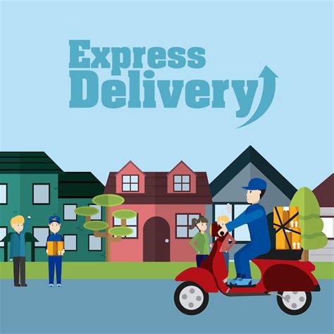 Premium Vector Express Delivery Courier Cartoons