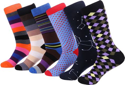 novelty novelty and special use funky colorful socks for men mio marino mens dress socks 6 pack