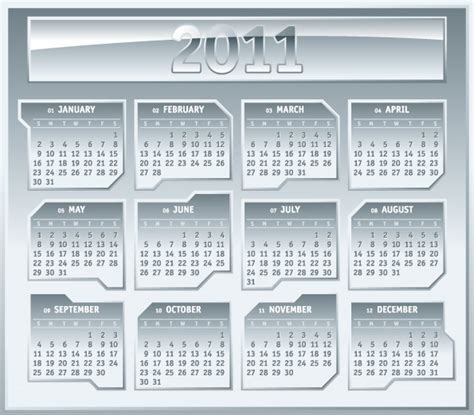 Beautiful Calendar Template 1515 Free Eps Download 4 Vector