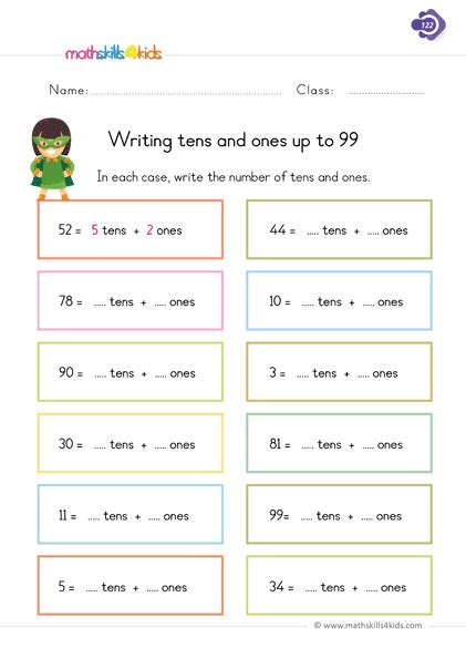 Download the ones, tens, hundreds worksheets. 1st Grade Place Value Worksheets | Tens and Ones ...