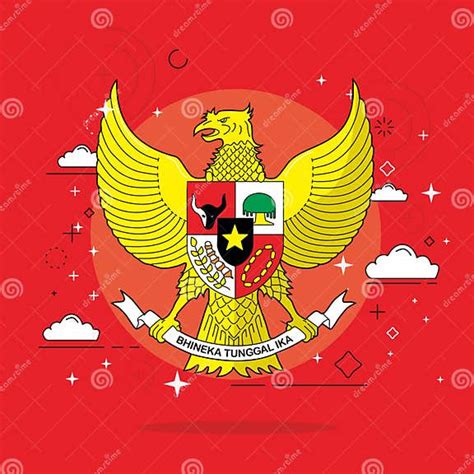 Vector Garuda Pancasila Symbol Of Indonesia Country Stock Vector