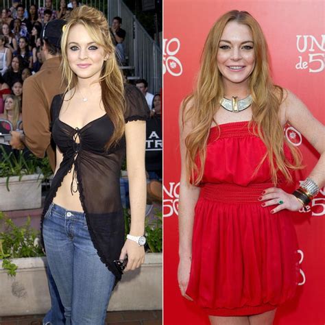 lindsay lohan 2000s pop stars then and now us weekly