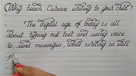 Why Teach Cursive Writing To Your Child ♠ Importance Of Cursive Writing
