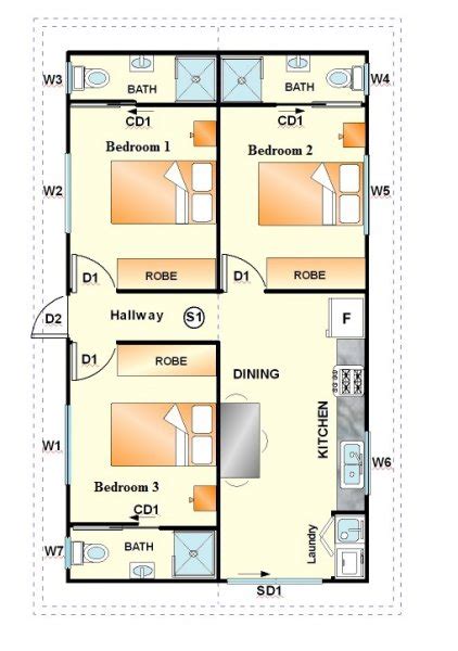 3 Bedroom Flat Plan And Design House Decor Interior