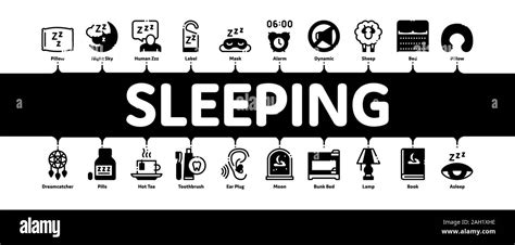 Sleeping Time Devices Minimal Infographic Banner Vector Stock Vector