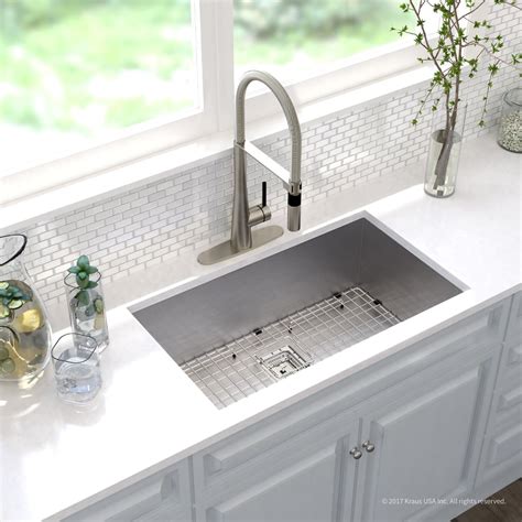 Check spelling or type a new query. Kraus KHU32273041SS 31 Inch Kitchen Sink and Commercial ...