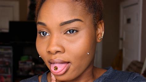 Fake 7 Piercings In Mins Tongue Nose Cheeks Youtube