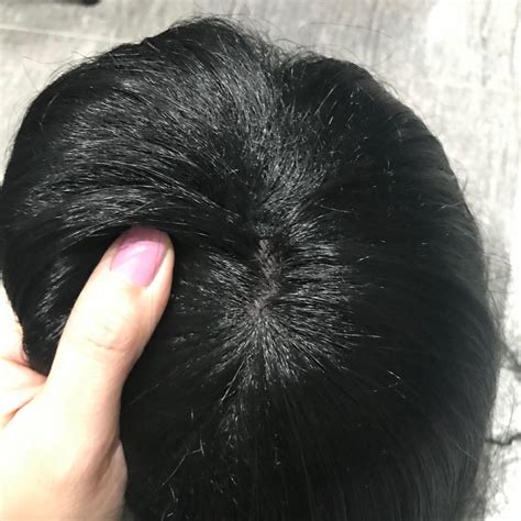 Wig Toupe Lurus Tanpa Poni Warna Hitam Cm Kesehatan Kecantikan Perawatan Rambut Di Carousell