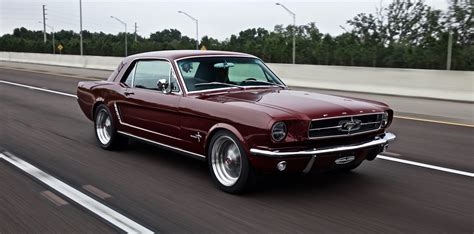 Revology 66 Mustang Coupe Burgundy Revology Cars