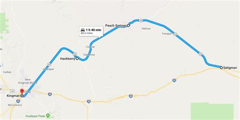 Interstate 40 Mile Marker Map Arizona