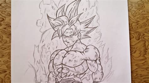 Goku Mastered Ultra Instinct Pencil Sketch Dailysketchchallenge Youtube
